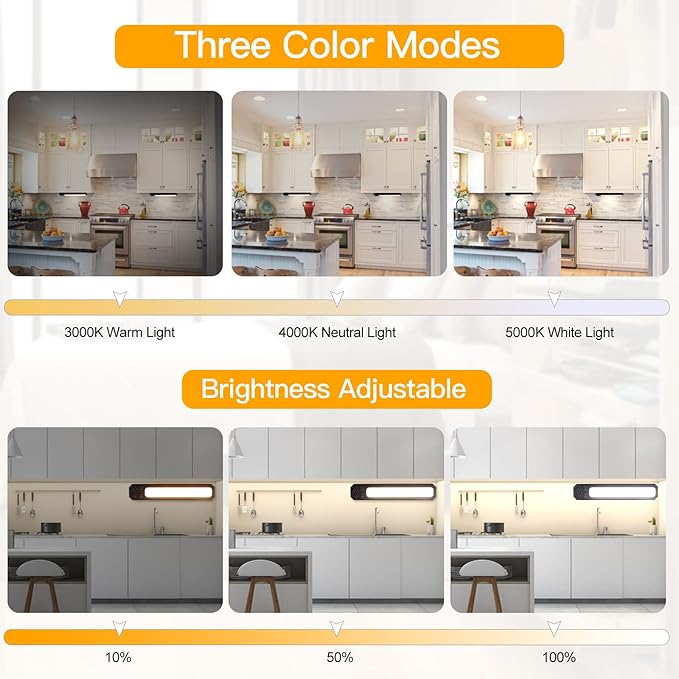18inch Plug-in Under Cabinet Lighting, 1000LM Led Under Counter Light - Image 5