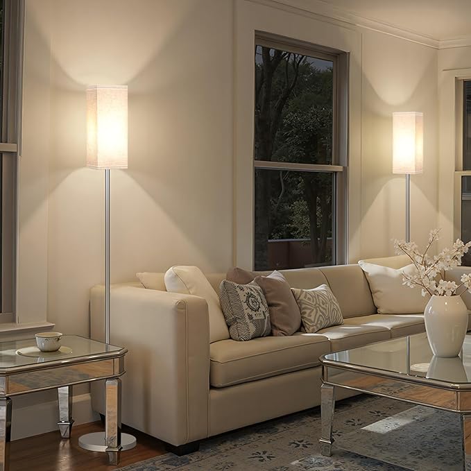 2Pack Floor Lamp, Pole with Foot Switch, Modern Standing Lamp Lamp, Minimalist - Image 9