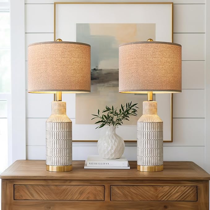 25" Modern Ceramic Lamps Single Table Lamp - Image 3