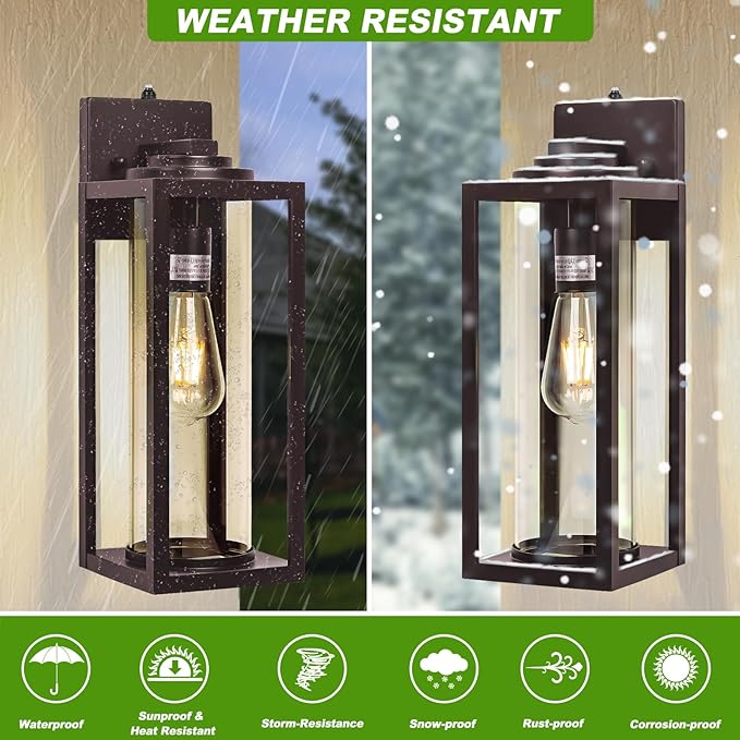 Oil Rubbed Bronze Dusk to Dawn Outdoor Wall Light Fixtures - Image 5