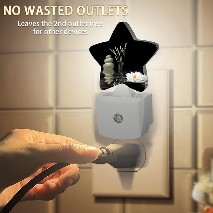 Zen Spa Night Light Plug-in Dusk to Dawn Smart Sensor White Led Nightlight - Image 2