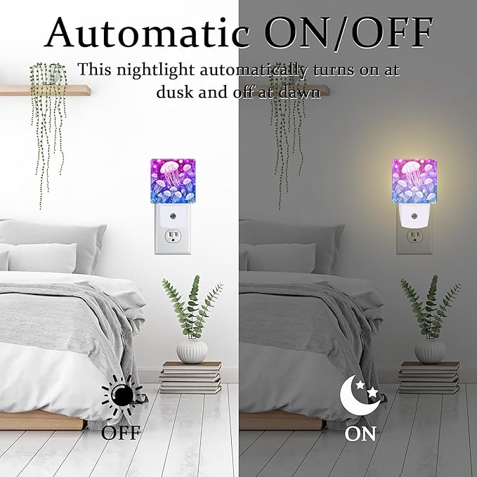 Magic Fantasy Jellyfish Night Light, Glow Jellyfish Marine Life Dusk to Dawn - Image 6