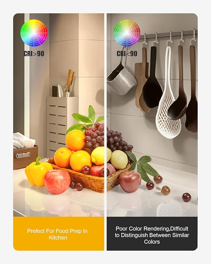 Under Cabinet Lighting Hardwired & Plug-in, 12 inch 3CCT Dimmable Linkable - Image 8