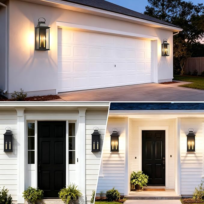 21" Large Outdoor Wall Lights 2 Packs, 2-Light Outdoor Lanterns - Image 7