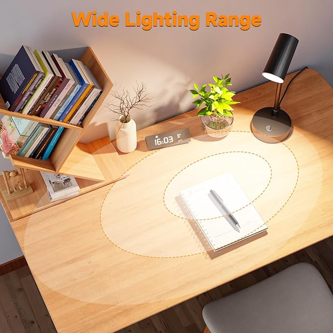 ShineTech Adjustable LED Eye-Caring Desk Lamp, Dimmable Stepless Brightness - Image 4