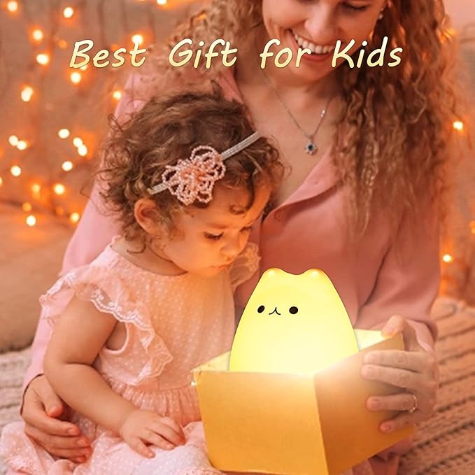 ZKLiLi cat Night Light, Cute Nursery Lights USB Rechargeable Cat Lamp - Image 5
