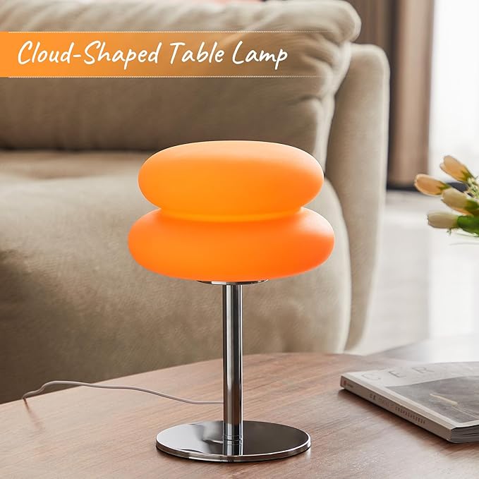 Orange Mushroom Lamp, Mid Century Modern Lamp - Image 2