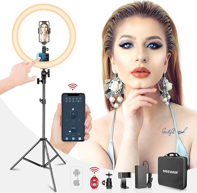 Neewer APP Control 16-inch LED Ring Light, Support Manual Touch Control - Image 2