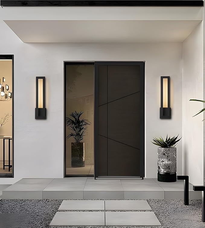 26 inch Outdoor Wall Sconce, Large Porch Led Wall Lights, Modern Black Exterior - Image 6