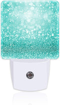 Teal Turquoise Glitter Night Light Plug into Wall, 0.5w Energy Saving Sleep by sndheke