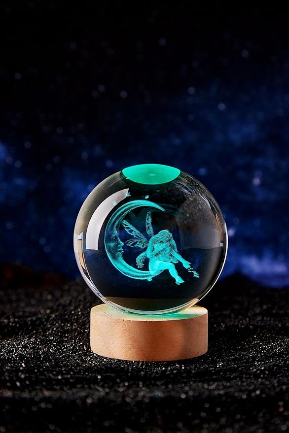 Large Moon&Fairy Crystal Ball Night Light - Image 8
