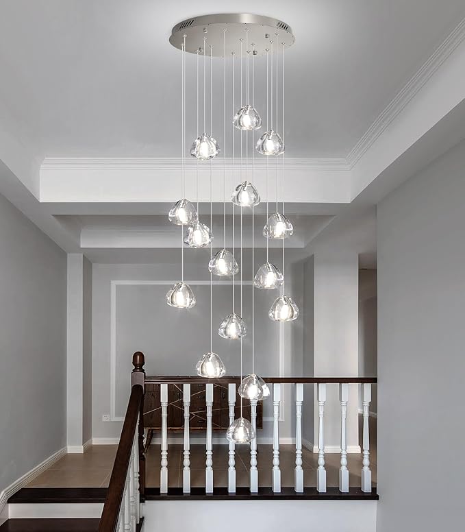 LED Glam Chandelier 118 inches Long Light Luxury Crystal Ceiling Chandeliers - Image 8