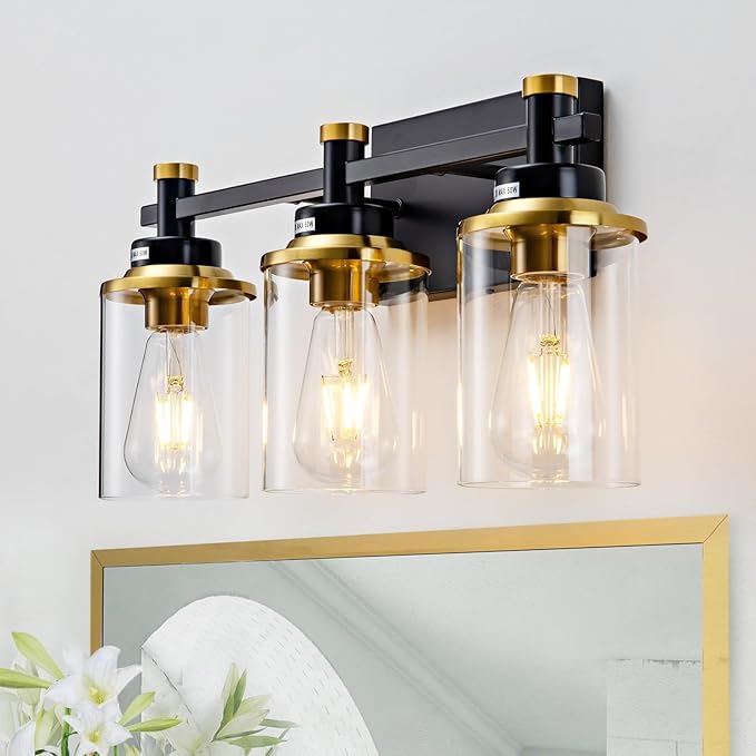 3 Light Bathroom Light Fixtures, Modern Wall Sconces Lighting Wall Lamp by AIXIALIN