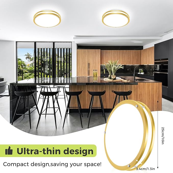 hepside 2 Pack Flush Mount Ceiling Light Fixture, Dimmable & 5CCT Ceiling Light - Image 6