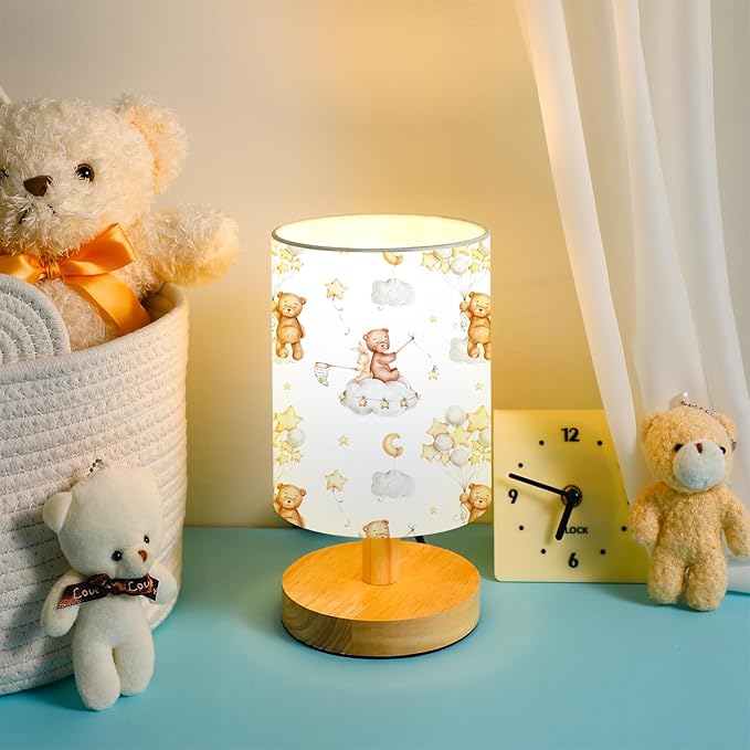 VIHOSE Bear Kids Table Lamp for Bedroom Kids Bedside Lamp - Image 5