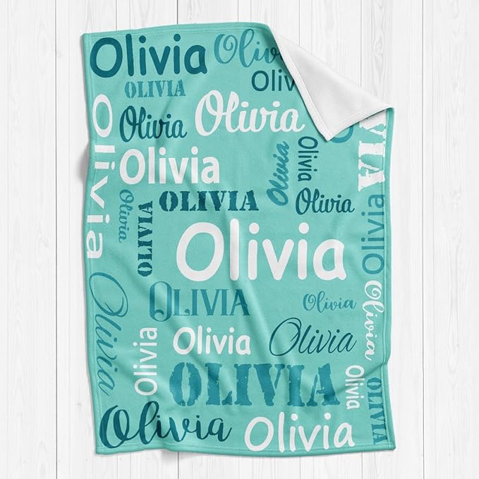 Gudina Personalized Name Blankets and Throws, Custom Blanket - Image 2