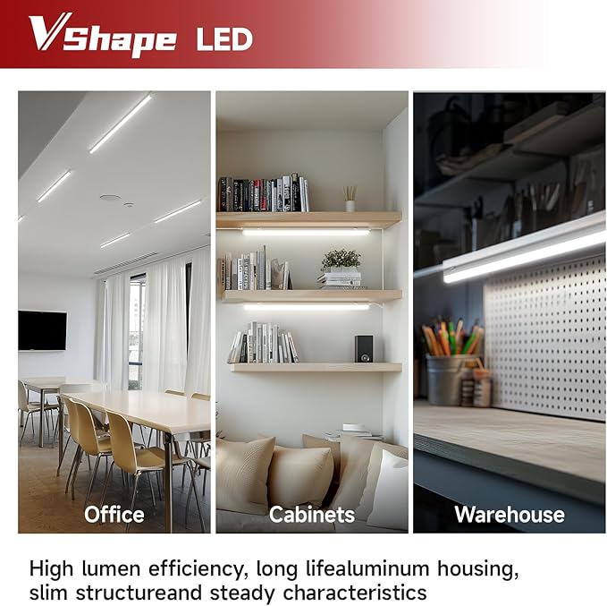 8 Pack T5 LED Shop Light 2FT, 1100LM Super Bright, Linkable Under Cabinet - Image 7