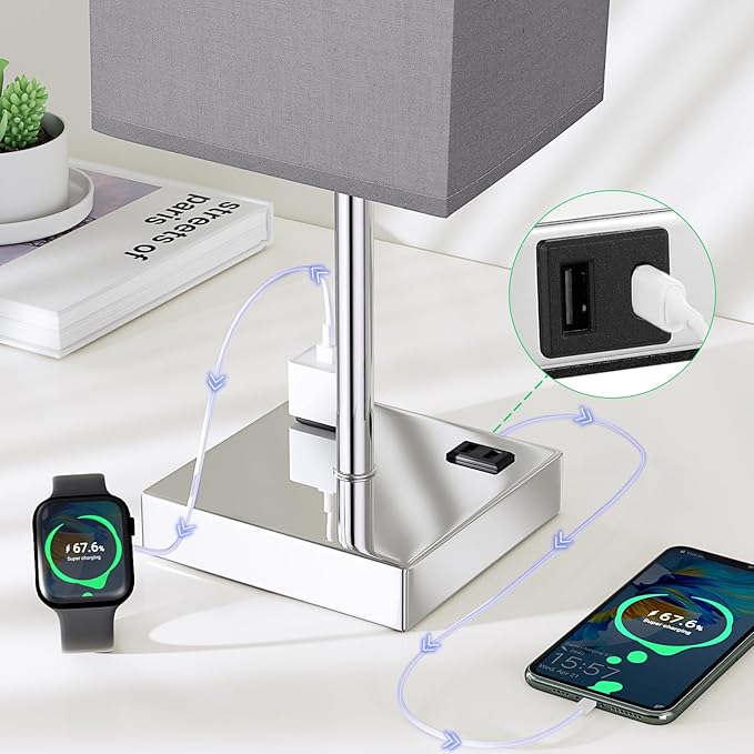 Touch Bedside Table Lamp For Nightstand - Image 4