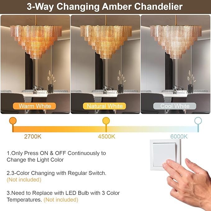 Large Chandelier, 18-Light Round Drum Kitchen Island Hanging Light - Image 8