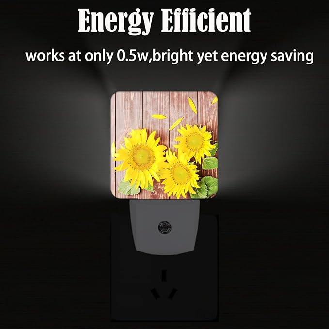 Vintage Wooden Sunflower Night Light, Plug Into Wall - Image 4