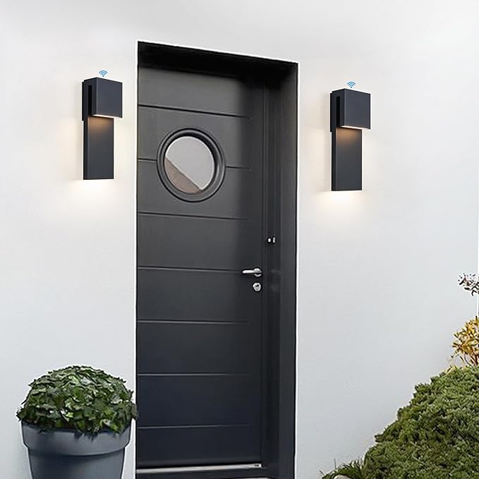 Dusk to Dawn Outdoor Lighting Fixture Wall Mount, Modern Integrated LED 2-Light - Image 5