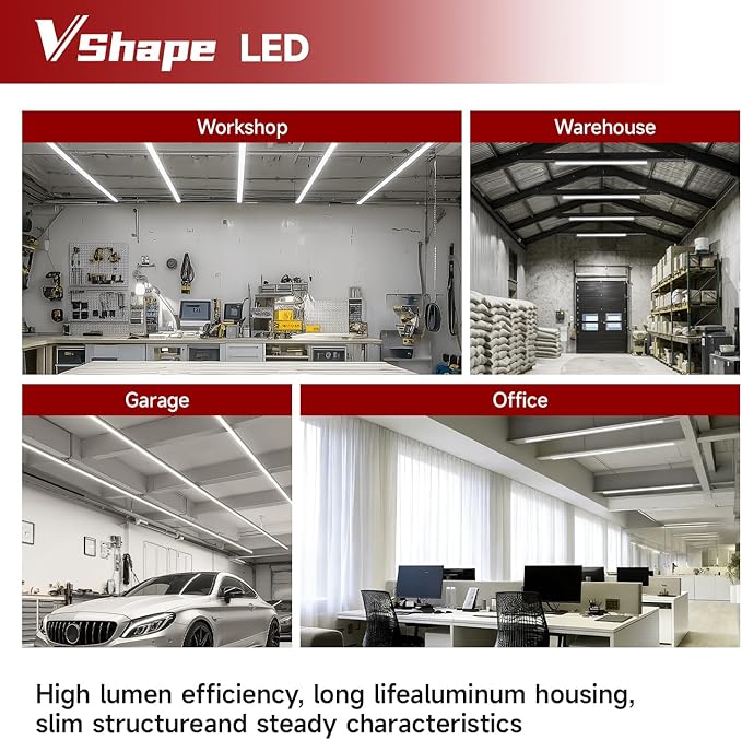 12 Pack 4FT T5 LED Shop Light, 5000K 2200LM, Linkable Utility Fixture - Image 7