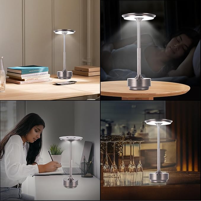 Rechargeable Cordless LED Table Lamps Touch Sensor Light, 3-Levels Portable - Image 5