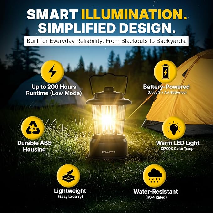 LUXPRO Retro LED Lantern - Image 5