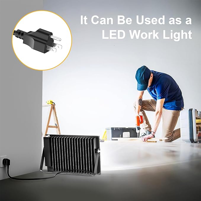 Onforu 200W Flood Lights Outdoor, 19000lm Bright LED Work Light - Image 3