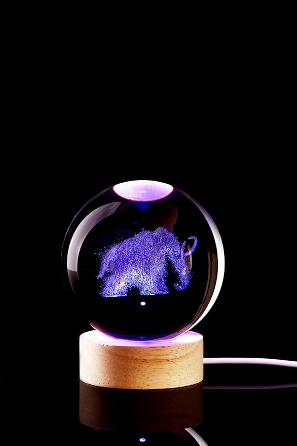Large Elephant Crystal Ball Night Light - Image 9