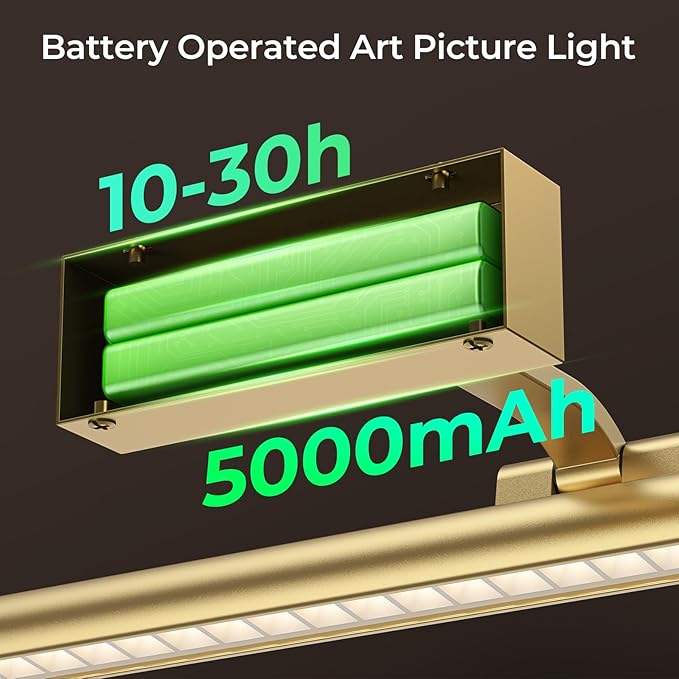Wireless Picture Lights for Wall, Battery Operated Wall Light for Painting - Image 3
