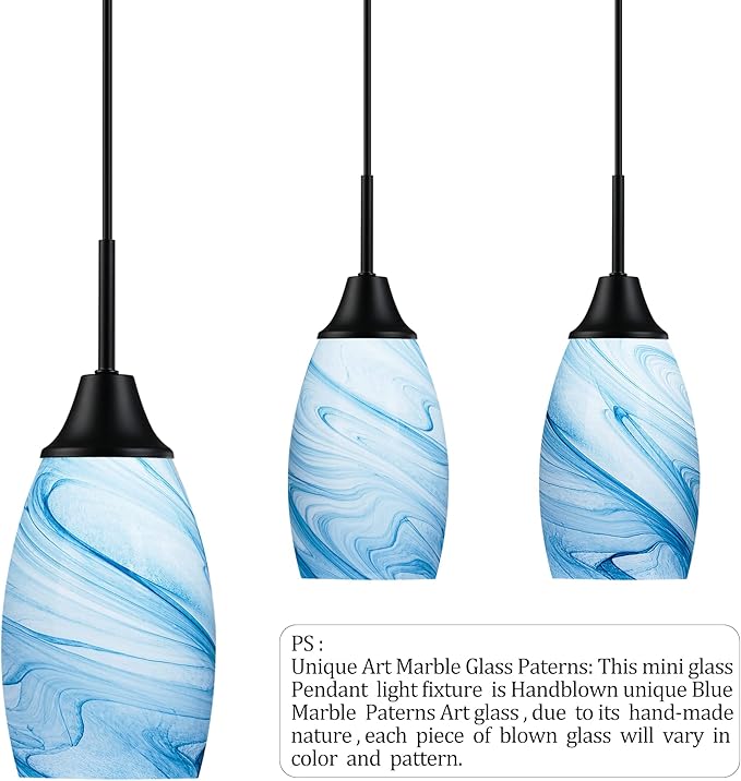 Mini Glass Pendant Light 4.72" - Image 3