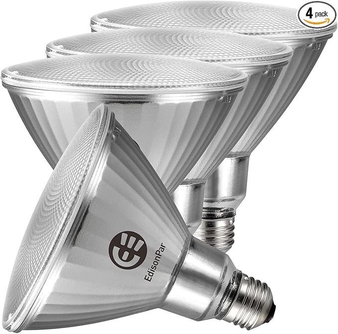 Full-Glass PAR38 LED Flood Light Bulbs Outdoor/Indoor Equivalent 300 Watt by Edisonpar