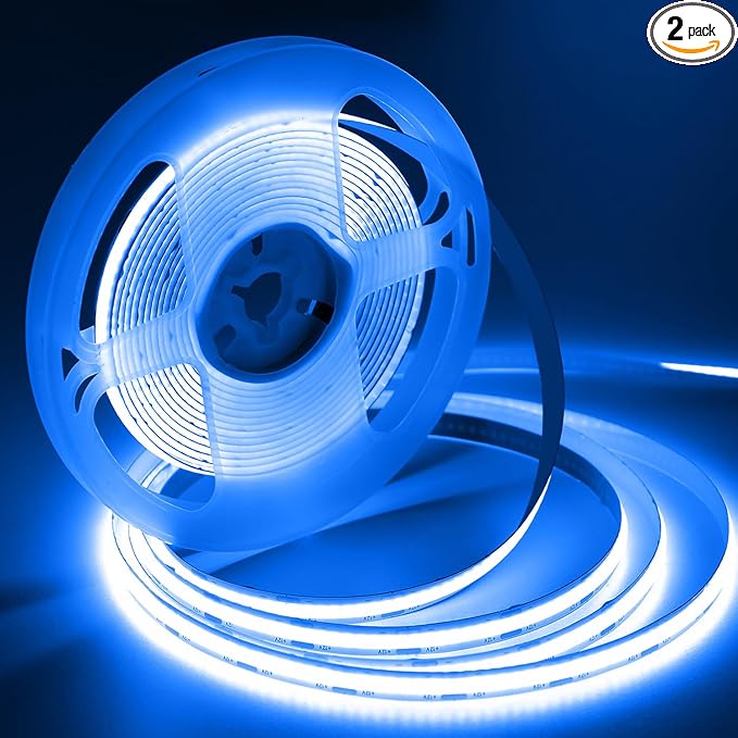 iNextStation 16.4ft/5M Bule COB LED Light Strip, DC12V CRI 93+ Light Strip by inextstation