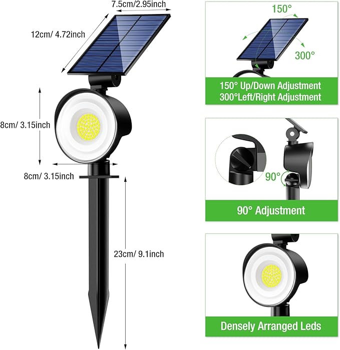 nipify 6 Pack Solar Spot Lights Outdoor Waterproof - Image 6