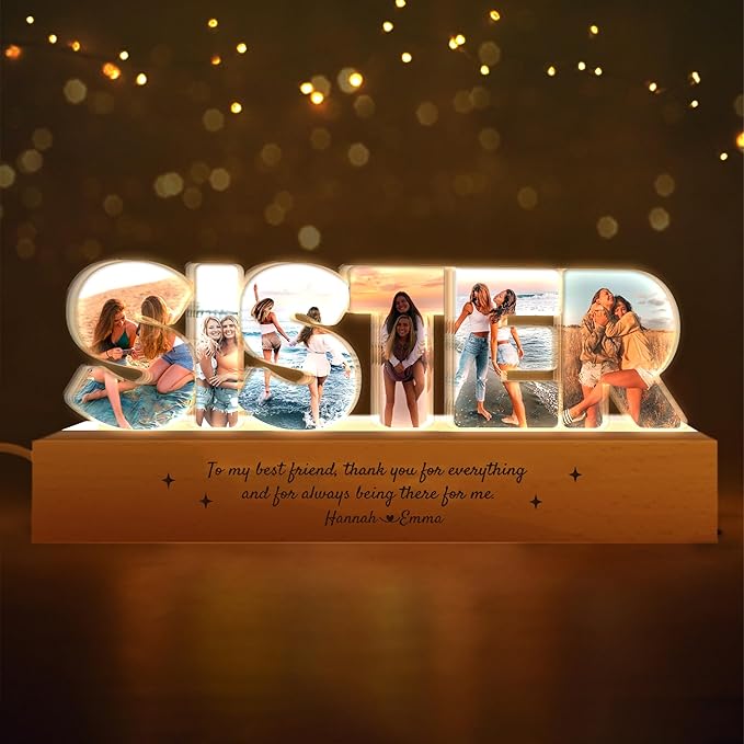 Personalized Photo Collage LED Night Light by Thunala
