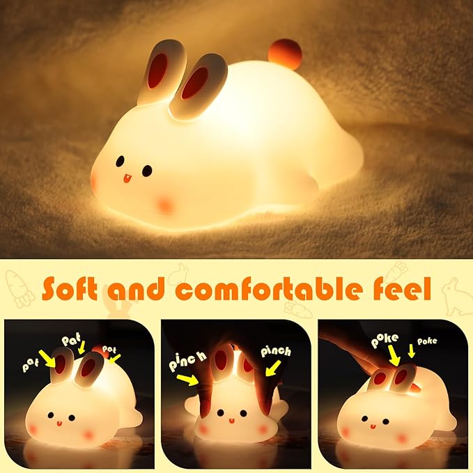 YISUN Bunny Night Light, Cute Silicone Nightlight - Image 4
