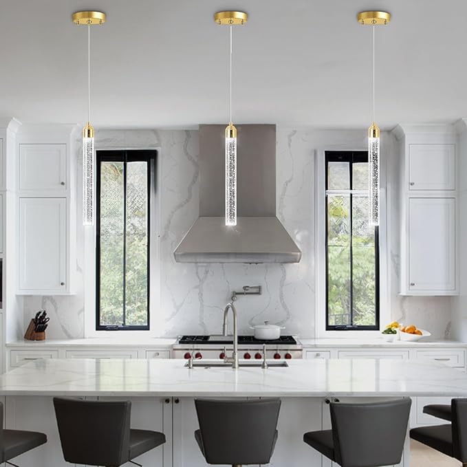 1-Light Modern Crystal Chandeliers LED Dimmable Pendant Lighting - Image 8