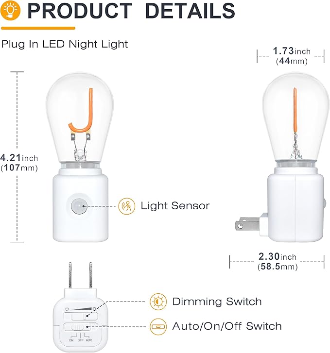 Night Lights Plug into Wall, Automatic LED Night Light - Image 8