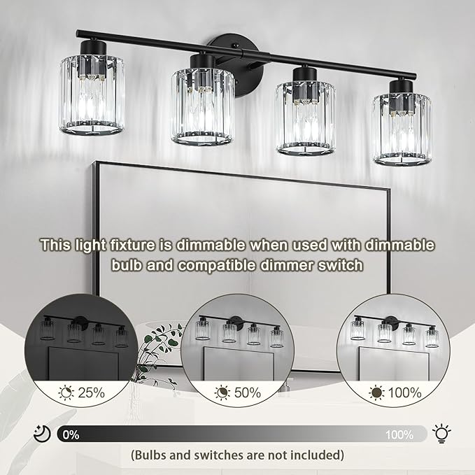 Crystal Bathroom Light Fixtures, Bathroom Lighting Fixtures Over Mirror - Image 4