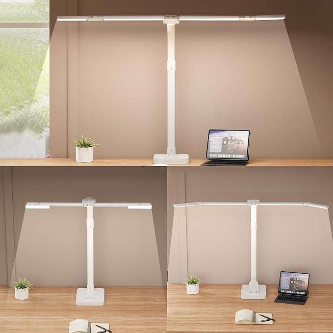 LED Desk Lamp for Home Office - 24W Bright Double Head Desk Light - Image 4