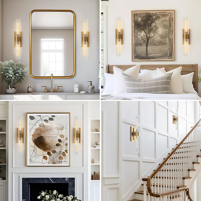 YUYI Wall Sconce, 22.8'' Brass Sconce Wall Lighting, Indoor Wall Sconce - Image 4