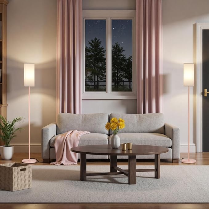 Floor Lamp, Pole Lamp with Foot Switch, Modern Standing Lamp Shade, Minimalist - Image 4