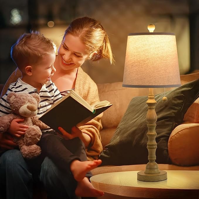 Terpsichore Lamps for Living Room Modern Farmhouse Table Lamp Bedside Reading - Image 3