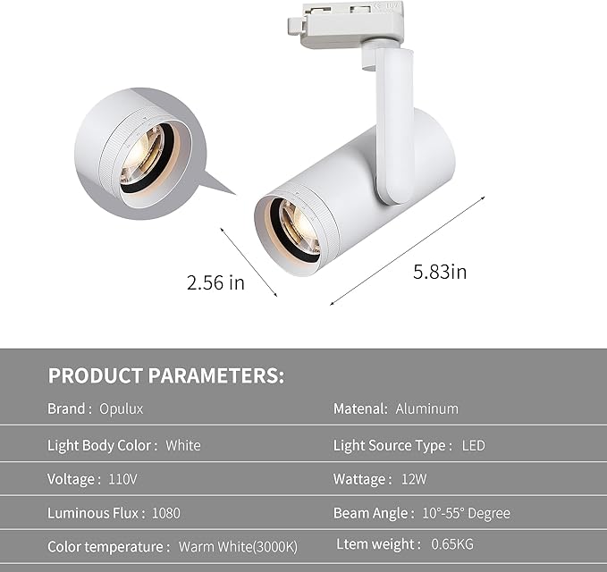 LED 12W Dimmable Track Lighting Heads - Image 6