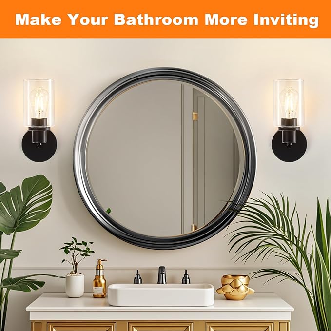 DLLT Wall Sconces Set of Two: Modern Bathroom Vanity Light Fixtures - Image 3