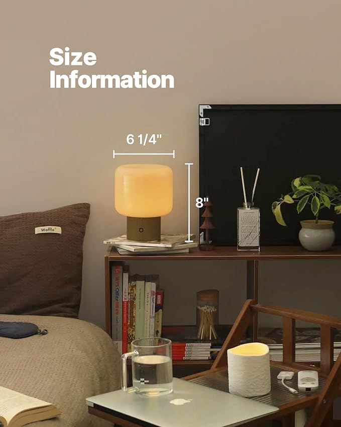 Halo Mushroom Lamp, 5W Cute Cordless Rechargeable Table Lamp - Image 6