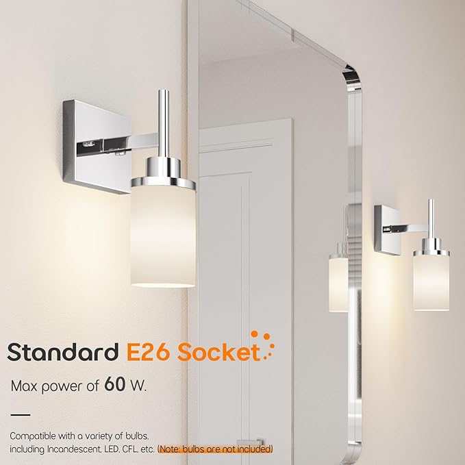 Vanity Lights Polished Chrome Bathroom Light Fixtures - Image 6