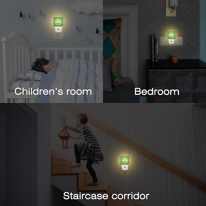 St Patrick's Day Shamrock Night Light Plug into Wall, 0.5w Energy Saving Sleep - Image 7