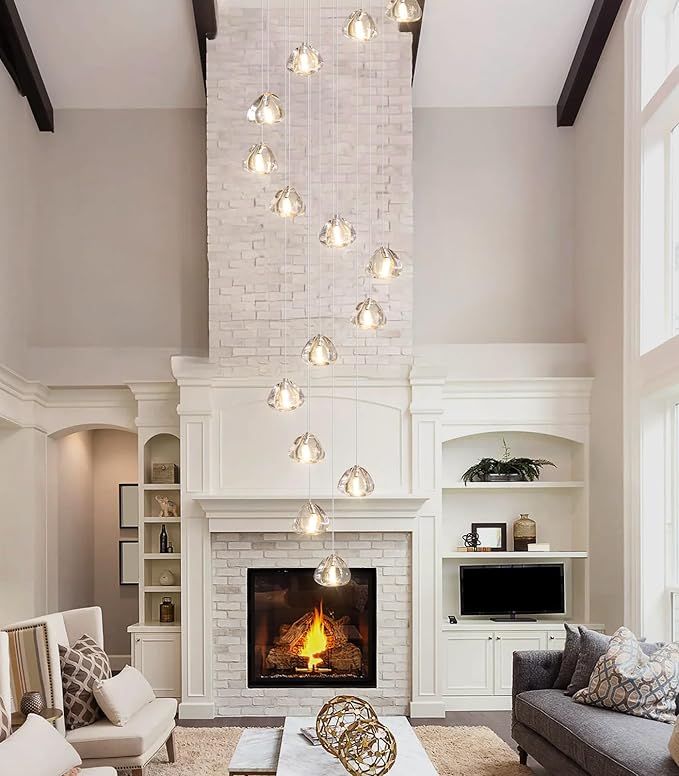 LED Glam Chandelier 118 inches Long Light Luxury Crystal Ceiling Chandeliers - Image 6